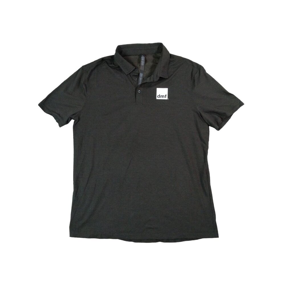 LULULEMON Evolution Short-Sleeve‎ Polo Slim Fit SZ XL Black Sweat-wicking Golf